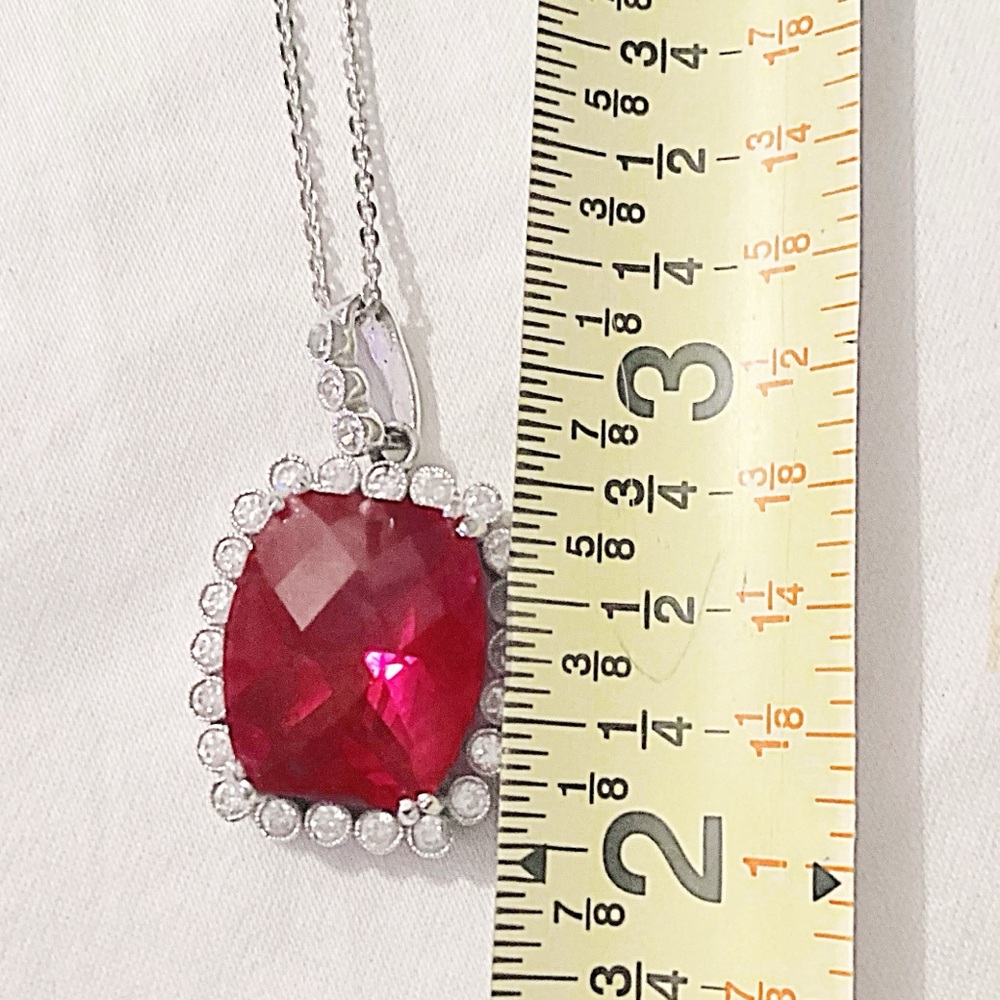Silver & Red Necklace - Picture 6 of 8